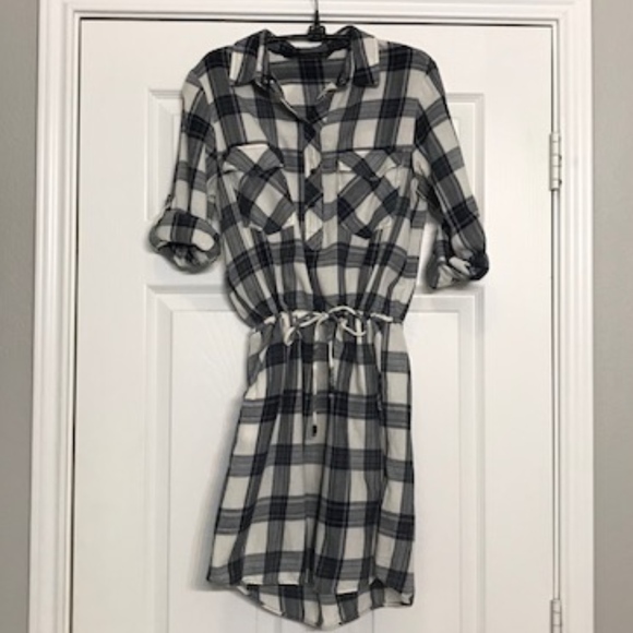 zara flannel dress